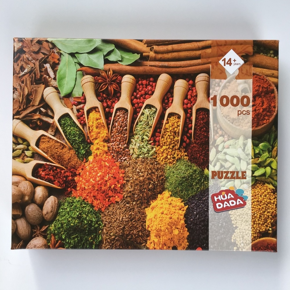 Puzzle 1000 Piece Colorful Spices Like New Jigsaw Poster Cook Chef Game